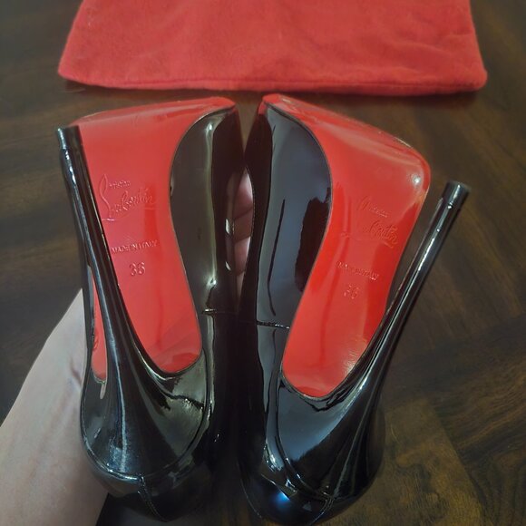 Christian Louboutin So Kate Size 36 120mm Black Patent Heels - Picture 5 of 6